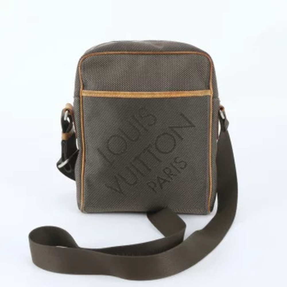 Louis Vuitton Damier Geant Citadin Leather Messenger Crossbody Bag Brown
